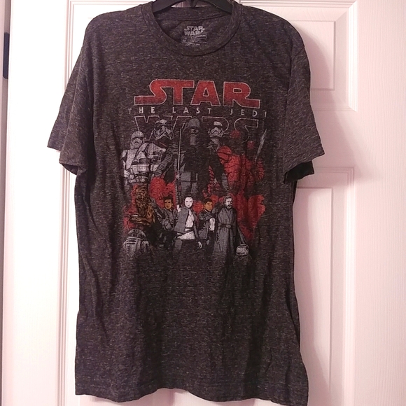 4/$15 🌻 STAR WARS Mens Size M Gray VIII: The Last Jedi T-Shirt from BoxLunch - Picture 5 of 5